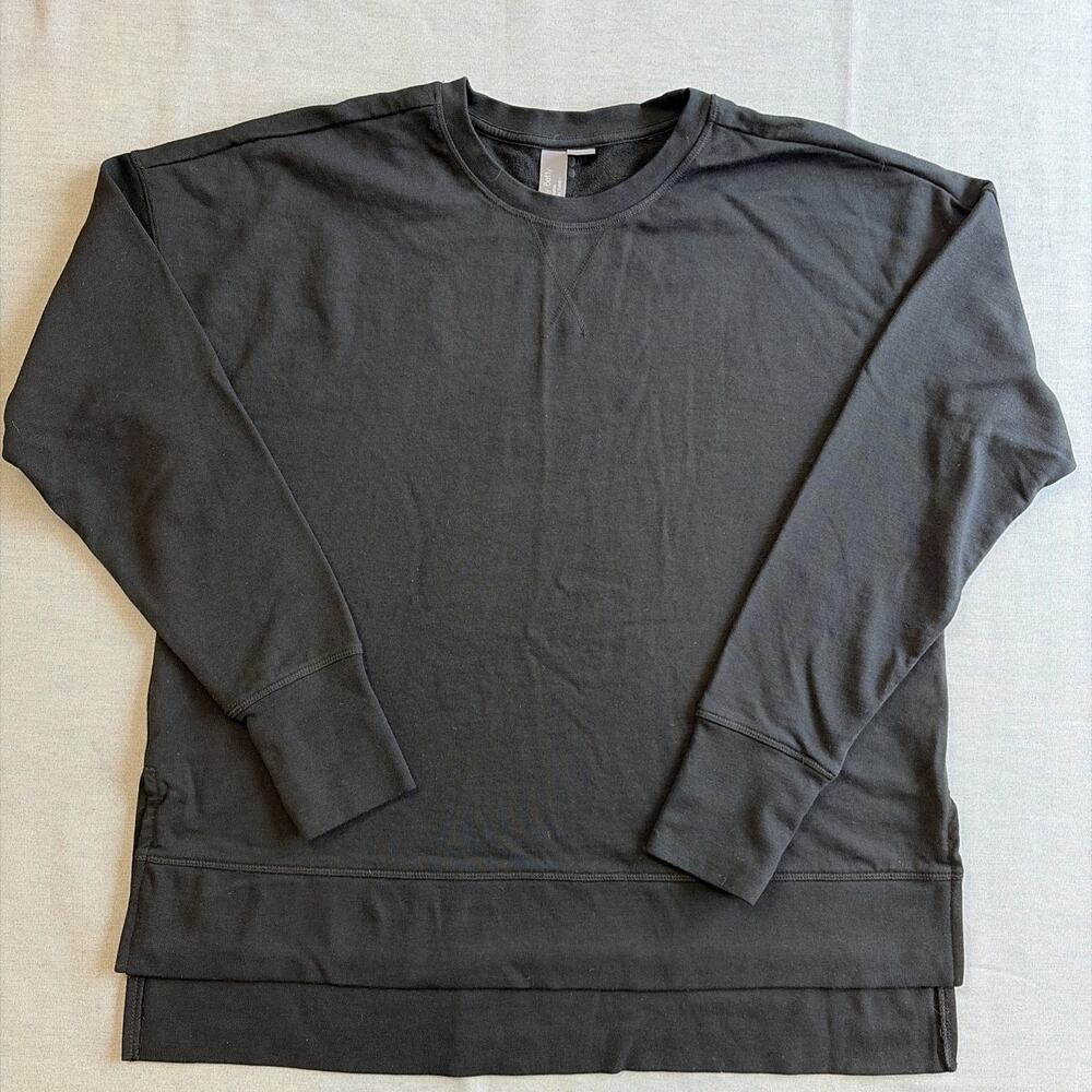 Sweaty Betty M Medium Sweatshirt Black Crew Neck Long Sleeve Womens US:8